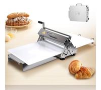 Machine À Laminer La Pâte Pliable Manuelle, Rouleau À Pâtisserie en Acier Inoxydable À Usage Commercial Et Domestique avec Épaisseur Réglable pour Boulangerie, Pizza, Croissant