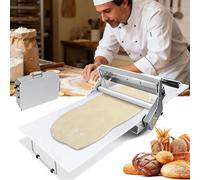 Machine À Laminer la Pâte Pliante, Rouleau À Pâte Manuel de 12 Pouces avec Épaisseur Réglable de 0,5 À 25 Mm, Rouleau À Pâtisserie en Acier Inoxydable pour Boulangerie, Pizza, Croissant Type A