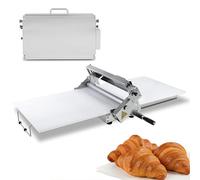 Machine À Laminer la Pâte Pliante, Rouleau À Pâte Manuel de 12 Pouces avec Épaisseur Réglable de 0,5 À 25 Mm, Rouleau À Pâtisserie en Acier Inoxydable pour Boulangerie, Pizza, Croissant Type B