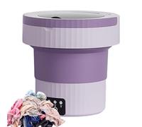 Machine à laver 2 en 1 intelligente, polyvalente, pliable et facile à ranger : machine à laver pliable réglable à 3 niveaux avec panier de drainage, 3 modes pour vêtements