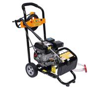 Machine à laver à essence haute pression avec tuyau, nettoyeur haute pression compact, nettoyage de voiture, cour, façade, bateau, noir et jaune, entretien des véhicules de jardin, ferme, nettoyage du