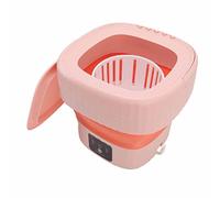 Machine à Laver à Seau Pliable de 6 L, Mini Machine à Laver Portable Pliable pour Chaussettes, Sous-Vêtements, Prise Américaine Verte 100 240 V, Auto-entraînement personnalisé