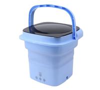 Machine à laver de comptoir pliable, Mini seau, lave-linge Portable avec couvercle noir pour camping-car, appartement de voyage (EU Plug)