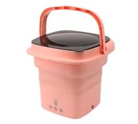 Machine à laver de comptoir pliable, Mini seau, lave-linge Portable avec couvercle noir pour camping-car, appartement de voyage (EU Plug)