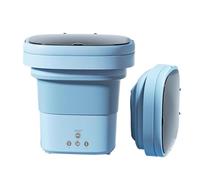 Machine à laver de voyage, machine à laver pliable de 6 litres avec panier d'échappement, pour appartement, vêtements, sous-vêtements, salle de bain, nettoyage, camping, voyage, appartement