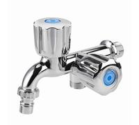 Machine à laver en plastique par galvanoplastie, robinet d'eau froide, robinet de lavabo avec double bec et poignée droite, connexion G1/2 pour évier de cuisine, salle de bain, (Persienne G 1/2