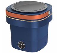Machine à laver et sécher intégrée, pliable et de rangement, peu encombrant, poignée portable, convient pour plusieurs scénarios (bleu)