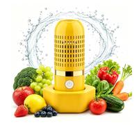 Machine à Laver Fruits Et LéGumes, Purificateur D'Aliments Usb Sans Fil Et Portable, Doté De La Technologie De Purification Par Ions Oh Et D'Une éTanchéIté Conforme à La Norme Ipx7 (Jaune)