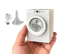 Machine À Laver Jouet - Échelle 1:12 - Mini Lave-Linge Rechargeable | Couvercle Ouvrable Tambour Rotatif | Jouet Éducatif pour Filles Anniversaire, Jeu, Apprentissage Domestique
