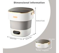 Machine à Laver Mini Portable Pliable 13 Litres 25 Kg Avec Essorage Pour Camping Dortoirs Camping Cars Nettoyage En Profondeur Des Vêtements De Bébé Et Sous Vêtements Classe énergétique a