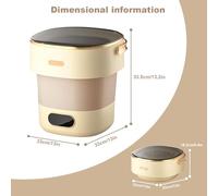 Machine à Laver Mini Portable Pliable 13 Litres 25 Kg Avec Essorage Pour Camping Dortoirs Camping Cars Nettoyage En Profondeur Des Vêtements De Bébé Et Sous Vêtements Classe énergétique a