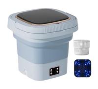Machine à laver pliable de 9 litres, petite machine à laver portable avec fonction de déshydratation, machine à laver intelligente longue durée, machine à laver rotative facile à utiliser pour
