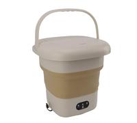 Machine à Laver Pliante, Mini Lave-Seau Portable 9L, Machine à Laver Haute capacité Laveuse Seau sous-vêtements Nettoyage en Profondeur pour Appartements, Dortoir, Camping, (Kaki)
