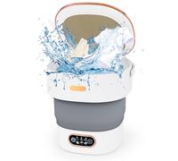 Machine à Laver Portable 13L avec Essorage - Mini Lave-linge Pliable pour Camping, Voyage & Sous-vêtements (Automatique, Moteur BLDC Silencieux, 2.5kg Léger)
