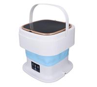 Machine à Laver Portable 3 Modes de Minuterie Mini Laveuse Pliable avec Tuyau de Vidange 11,5 L Laveuse Pliable de Grande capacité pour Sous-Vêtements Vêtements de bébé (Prise UE)