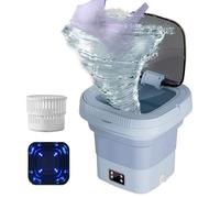 Machine à laver portable | 9L Fonction de déshydratation de la machine de lavage pliable 9L | lavage intelligent, machine à laver durable pour sous-vêtements, vêtements, petites choses