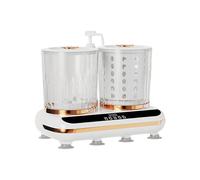 Machine à laver portable à double cuve avec tuyau de drainage intégré et essorage, pour voyage, maison, hôtel, appartement, camping (blanc)