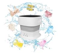 Machine a Laver Portable avec Essorage,Entrée Et Sortie D'eau Automatiques , 9L Machine a Laver Pliable pour Sous-VêTements Chaussettes Dortoir