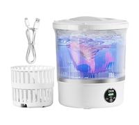 Machine à laver portable - corps en PP 23 x 19,5 x 19,5 cm, mini appareil pour lessive rechargeable, échappement intégré, solution de lavage et séchage à faible bruit | pour la maison, l'a