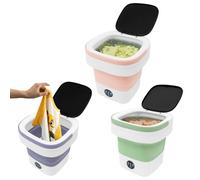 Machine à laver portable de 12 l, mini machine à laver, pliable, avec 1 tuyau de drainage et 1 panier de drainage, grande capacité, 3 modes de nettoyage, linge confortable avec linge séparé pour
