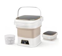 Machine à laver portable de 16 L, mini laveuse pliable avec panier essorage, deux modes de lavage minutés pour les petites charges, taille compacte, idéale pour les appartements, les dortoirs, les