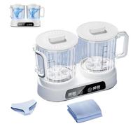 Machine à laver portable, double cuve avec batterie 8000 mAh, capacité de 2,5 l pour nettoyer en profondeur chaussettes et sous-vêtements, idéale pour les voyages et les appartements