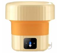 Machine à laver portable, lavage et vidange intégrés, gain de temps et d'efforts, nettoyage par pulsateur, convient à de nombreux scénarios (jaune)