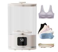 Machine à Laver Portable - Lave-Linge Compact pour Sous-Vêtements et Chaussettes - 3 Programmes avec Écran LED - Électroménager et Accessoires de Lavage pour Sous-Vêtements, Chaussettes et Culottes -