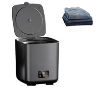 Machine à laver portable, machine à laver mini 10L avec tuyau de vidange et tuyau d'arrivée d'eau, 4 modes de nettoyage, pour chaussettes, sous-vêtements, camping-car et camping