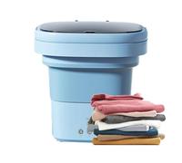 Machine à laver portable | Machine à laver pliable de 6 litres avec panier d'échappement - Portable pliable | Pour l'appartement Dortoir et Maison Voyage Camping Lavage Vêtements et Hygiène et