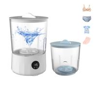 Machine à Laver Portable, Machine à Laver sous-vêtements Rechargeable 1,6 L, 3 Modes, Nettoyage en Profondeur, avec Tambour de Lavage Remplaçable, pour Voyage, Camping, Dortoir white