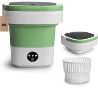 Machine à laver portable, mini laveuse et sèche-linge pliable de 20 L avec 3 modes de nettoyage en profondeur, linge pliable amélioré pour hôtel, appartement, maison et voyage