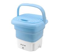 Machine à Laver Portable, Mini Laveuse et Sécheuse, Laveuse à Seau avec Essorage, Laveuse à Sous-vêtements Pliante pour Appartement étudiant, Dortoir, Camping, Camping-car, Voyage (Bleu)