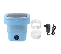 Machine à laver portable Mini laveuse haute capacité Petite machine à laver pliante TPE PP 100 240 V Déshydrateur intégré 6 L Mini laveuse à seau portable Sous-vêtements Chaussette (Prise UE)