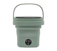 Machine a Laver Portable,Mini Laveuse, Mini Laveuse à Seau Pliable 6L avec Tuyau Drainage 3 Modes Nettoyage,Pour Buanderie,Salle Bains,L'appartement,Balcon Caravane,vert