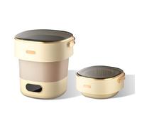 Machine à laver portable, mini laveuse pliable de 13 L avec 4 modes et panier rotatif, nettoyage en profondeur des sous-vêtements, vêtements de bébé et petits vêtements pour appartements, dortoir