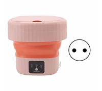 Machine à Laver Portable, Mini Machine à Laver Turbo Alimentée Par USB, Mini Lave-linge Compact à Double Cuve, Pliable à Faible Bruit Pour Appartement, Dortoir, Camping-car(Eur plug-rose)