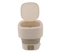 Machine à laver portable pliable 9 L, 10 W, blanc crème, 21 x 30 x 27 cm