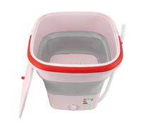 Machine à Laver Portable, Pliable, Facile à Utiliser, Mini Entièrement Automatique, Tuyau de Vidange, Machine à Laver pour Balcon (PINK)