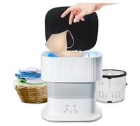 Machine à laver portable, pliable pour le rangement, capot supérieur, boutons de fonction, facile à utiliser, adaptée à de multiples scénarios (bleu)