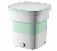 Machine à laver portable, pliable pour le rangement, peu encombrante, fonctionnement par bouton, simple et pratique, adaptée à de multiples scénarios (vert)