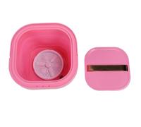 Machine à Laver Portable pour Sous-vêtements, Mini Lave-linge Pliable et Léger avec Fonction de Déshydratation, Adaptée pour les Voyages, le Camping, les Dortoirs, la Vie en (Rose)