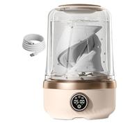 Machine à laver portable - Système d'agitation à ultrasons compact, alimentation de support à vitesse variable, outil de lavage de tissu sans fil, équipement d'appareil d'entretien ménager miniature |