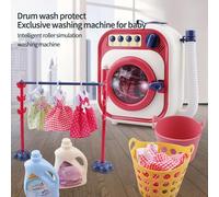 Machine À Laver Pour Enfants, Jouet De Simulation Drôle, Mini Maison De Jeu, Jouet De Nettoyage, Cadeau De Noël Pour Filles