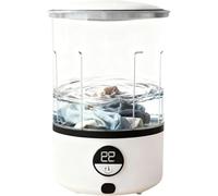 Machine à laver pour sous-vêtements, 2 L, sans fil, rechargeable, portable, avec écran tactile LED, pour hôtel, camping-car, camping, voyage, vêtements pour bébé (blanc)