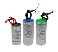 Machine à laver sèche-linge CBB60 moteur pompe à eau condensateur de démarrage 45UF 50UF 60UF 450V coque en aluminium(25UF 70X40MM)