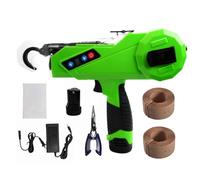 Machine à Lier Les Plantes électrique, Kit De Ligature Professionnel avec 2 Batteries De 2 Ah, Diamètre De Ligature De 25 mm, 4 Vitesses, Outil De Tuteurage pour Concombres, Raisins, Fruits Green