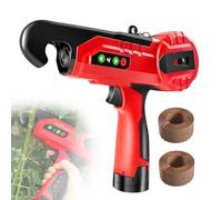Machine à Lier Les Plantes électrique, sans Fil, avec 2 Batteries De 2 Ah, 4 Vitesses, Diamètre De Ligature De 25 Mm, Outil De Tuteurage pour Concombres, Raisins, Fruits, Fleurs Et Légumes Red