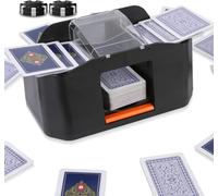 Machine à mélanger les cartes électrique pour 2 jeux, alimentation double USB et batterie, idéale pour le Texas Hold'em, UNO et les jeux de cartes de société