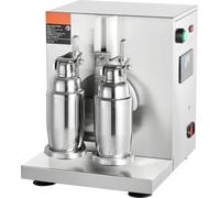 Machine à milk-shake SucceBuy, shaker à thé au lait commercial 120 W, mixeur à double tête, mixeur réglable 0-180 s, livré avec un gobelet en acier inoxydable de 750 ml, idéal pour les magasins de thé